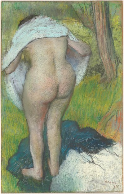 Girl Drying Herself by Edgar Degas